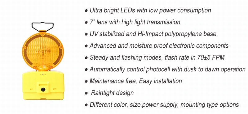 20A Barricade Barrier Warning LED Light Caution Beacon Barricade Light