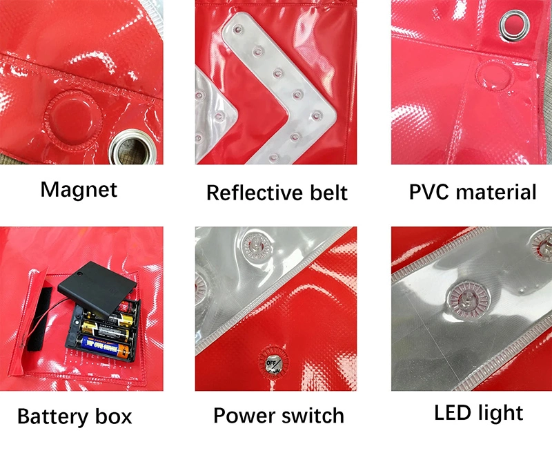 Magnetic Flashing Directional Arrow Sign Traffic Safety Lights