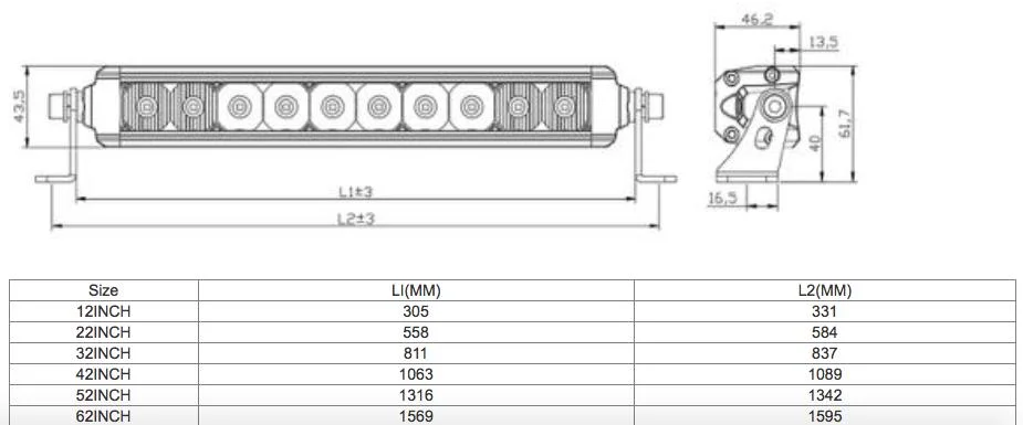 Wholesale 10 Inch 50W 5D Opticals Single Row 4X4 Mini LED Work Light off Road Slim LED Light Bar 5W-LED Chip LED Light Bar