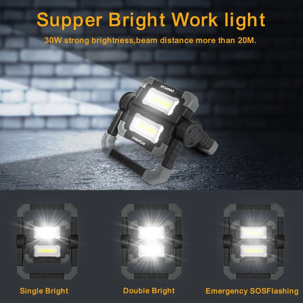 Portable Camping Lamp Rotation COB Work Light LED