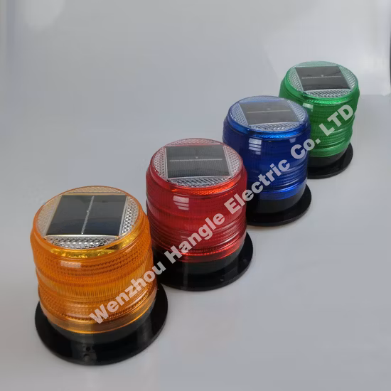 Sinalizador Solar de Alto Brilho 6-12LED Luz de Aviso de Segurança Intermitente