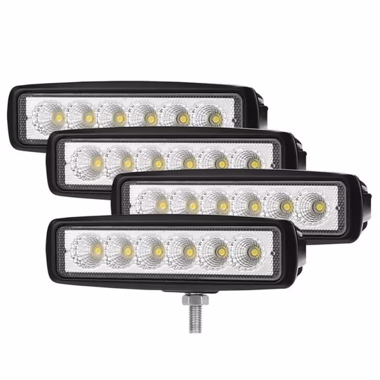 18W 12V 24V LED Mini Work Lights Auxiliares Auto Moto Alta Baja Motorcycle Farol De Milha 4X4 off-Road ATV UTV Faros LED Barras 6 Inch LED Work Light Bar