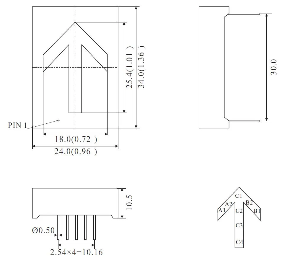 Luz de sinalização de trânsito LED de seta direcional