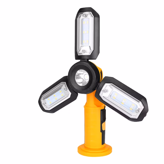 Brightenlux 2022 Novo design de alta luminosidade dobrável magnético USB recarregável luz de trabalho LED com função de banco de potência